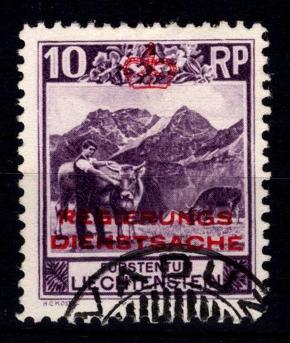 Liechtenstein Dienstmarken 2 A gestempelt