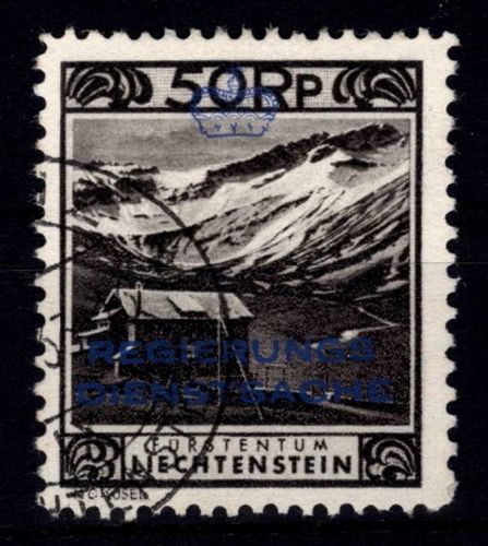 Liechtenstein Dienstmarken 6 B gestempelt gezähnt 10 1/2 #DHF07