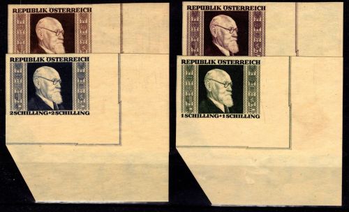 Österreich 772 B-775 B postfrisch Renner Einzelmarken auf Japanpapier #DHF36