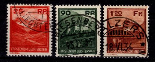 Liechtenstein 119-121 gestempelt #DHF37