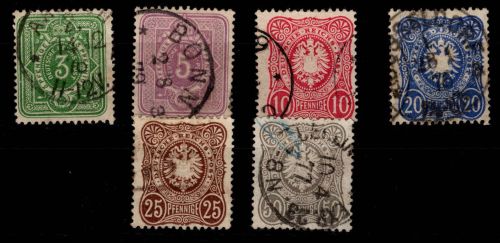 Deutsches Reich 31-36 gestempelt