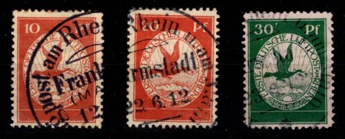 Deutsches Reich I-III gestempelt Flugpost am Rhein #DIB68