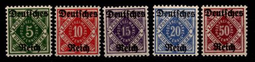 Deutsches Reich Dienstmarken 52-56 postfrisch #DIB72