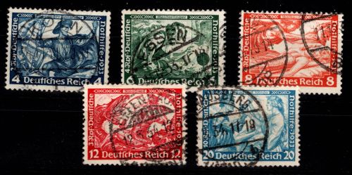 Deutsches Reich 500 B- 505 B gestempelt #DIB98