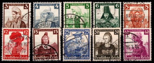 Deutsches Reich 588-597 gestempelt #DIC02