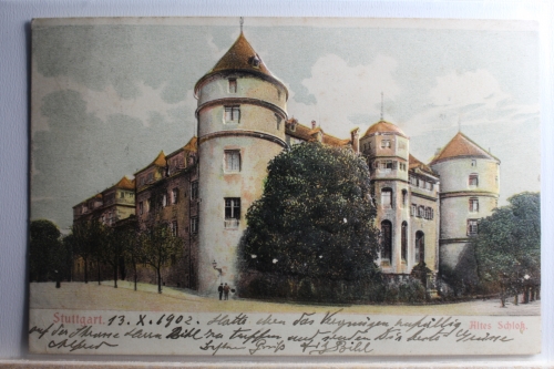 AK Stuttgart Altes Schloss 1902 gebraucht #PD131