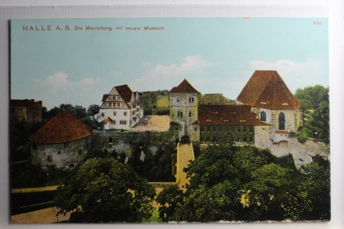 AK Halle a. S. Moritzburg mit neuem Museum ungebraucht #PD139