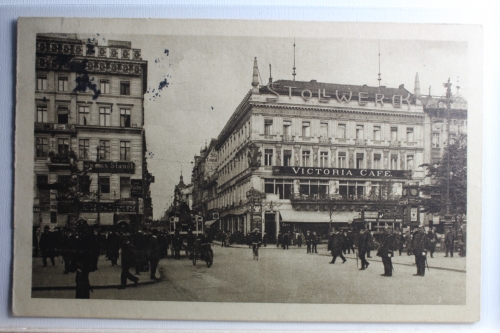 AK Berlin Unter den Linden und Ecke Frierichstrasse 1915 gebraucht #PD247