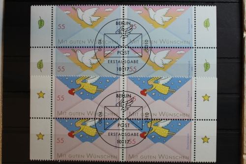 BRD 2790-2791 gestempelt alle Viererblock Bundesrepublik Deutschland #RT953