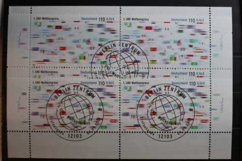 BRD 2215 gestempelt alle vier Eckränder und Viererblock ESst #RU004