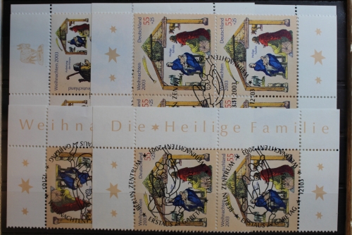 BRD 2369-2370 gestempelt alle vier Eckränder und Viererblock ESst #RU024