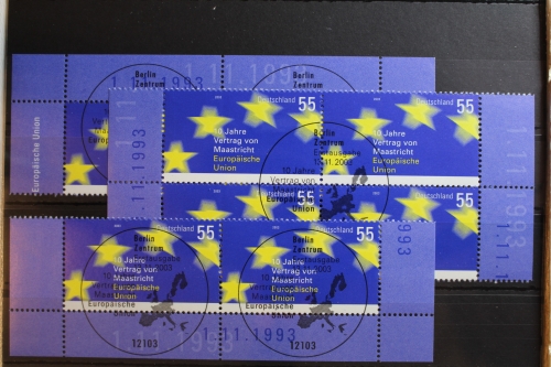 BRD 2373 gestempelt alle vier Eckränder und Viererblock ESst #RU021