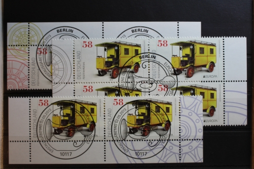 BRD 3007 gestempelt alle vier Eckränder und Viererblock ESst #RU130
