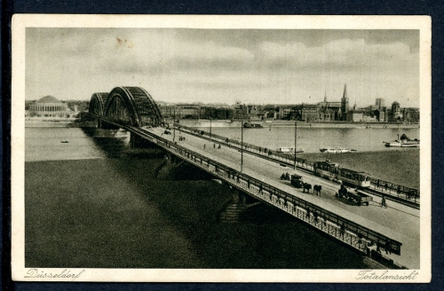 AK Düsseldorf Alte Oberkasseler Brücke um 1900 ungebraucht #IN757