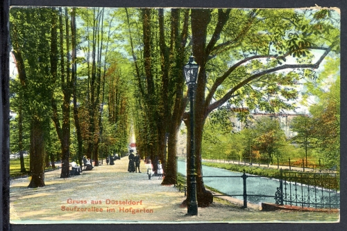 AK Düsseldorf Seufzerallee im Hofgarten um 1920 ungebraucht #IN765