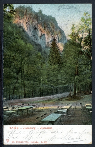 AK Ilsenstein LK Harz Biergarten am Ilsenstein 1905 gebraucht #IN779