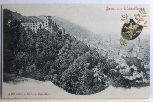 AK Heidelberg Schloss und Stadt ungebraucht #PC409