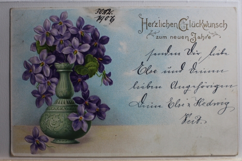 AK Deutschland Glückwunschkarte 1906 gebraucht #PC442