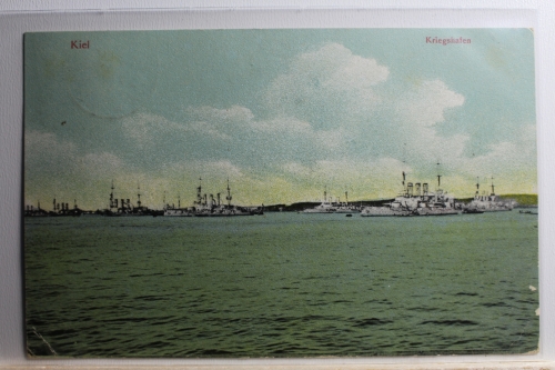 AK Kiel Kriegshafen 1912 gebraucht #PC523