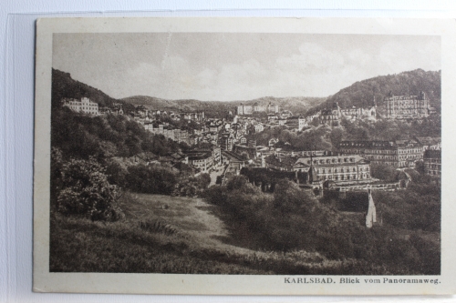 AK Karlsbad Blick vom Panoramaweg gebraucht #PC541