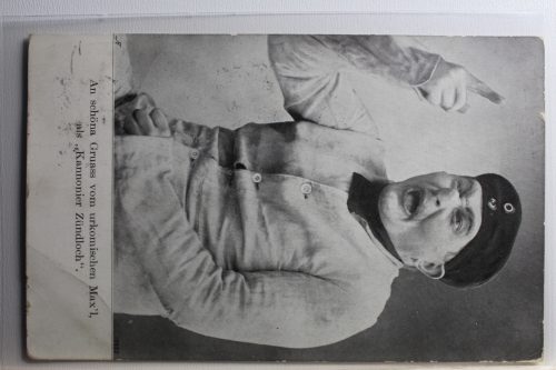 AK Deutschland Max`1 als "Kannonier Zündloch" 1910 gebraucht #PC558
