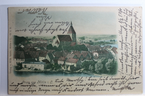AK Mölln Stadtansicht 1904 gebraucht #PC585