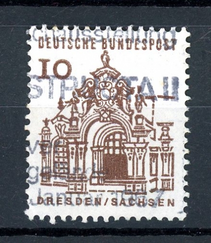 Bund 454 I gestempelt Plattenfehler #IN362