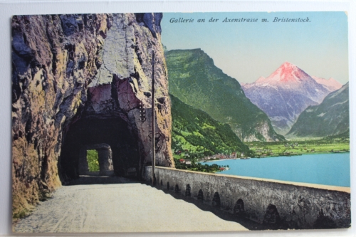 AK Axenstrasse Gallerie mit Bristenstock ungebraucht #PC831