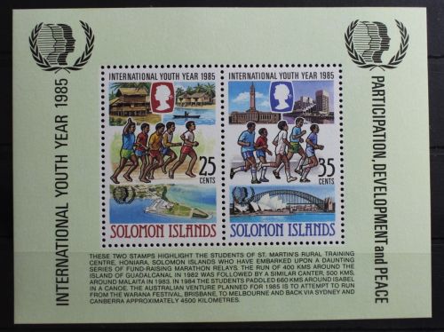 Salomonen Block 17 mit 559-560 postfrisch Vögel #RY190