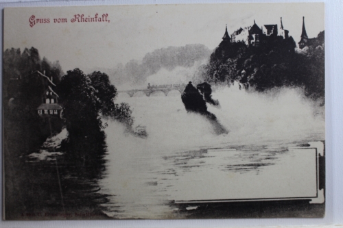AK Rheinfall mit Schloss Laufen ungebraucht #PC914