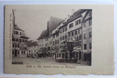 AK Stein a. Rh. - Bemalte Häuser am Marktplatz ungebraucht #PC927