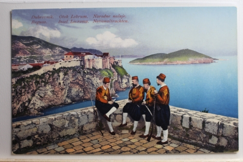 AK Dubrovnik Insel Lacroma - Nationaltrachten ungebraucht #PC930