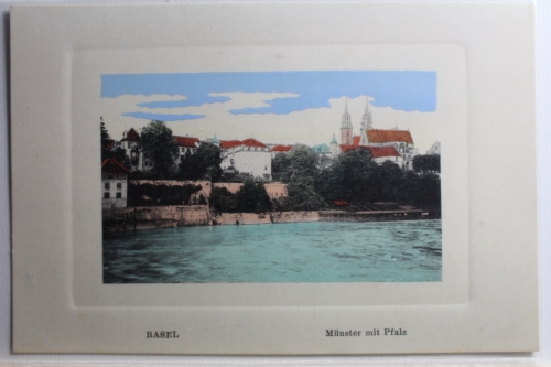 AK Basel Münster mit Pfalz ungebraucht #PC948