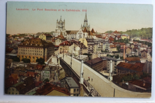 AK Lausanne Le Pont Bessiéres et la Cathédrale ungebraucht #PC954