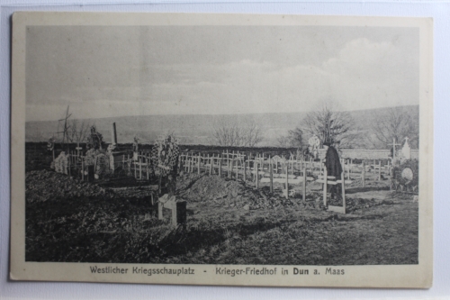 AK Dun a. Maas Westlicher Kriegsschauplatz - Krieger-Friedhof ungebraucht #PC968