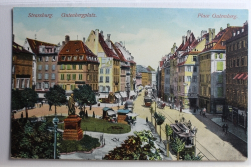 AK Straßburg Gutenbergplatz ungebraucht #PC980