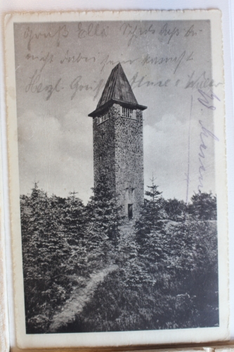 AK Kolbturm Aussichtsturm im sauerländischen Ebbegebirge 1930 gebraucht #PD315