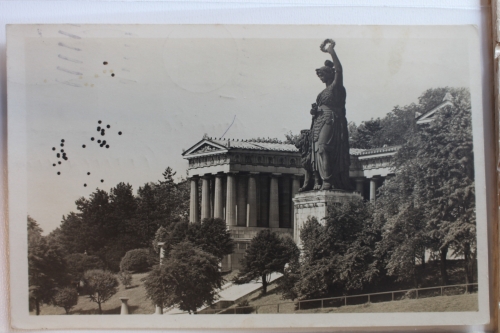 AK München Ruhmeshalle m. Bavaria 1931 gebraucht #PD335