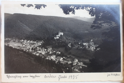 AK Schwarzburg (Thü. Wald) Blick vom Trippstein 1935 gebraucht #PD393