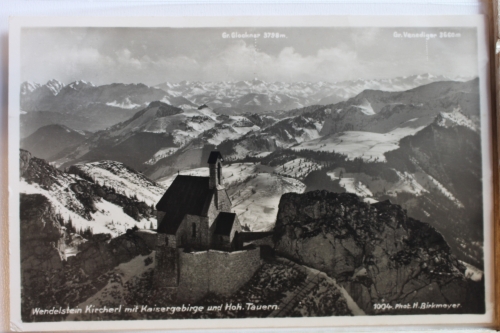 AK Wendelstein Kircherl mit Kaisergebirge und Hoh. Tauern gebraucht #PD377