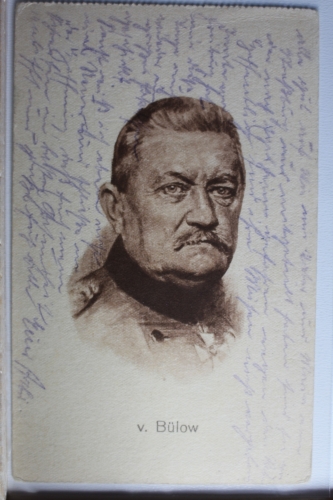 AK Deutschland Porträtkarte - v. Bülow Feldpostkarte gebraucht #PD442