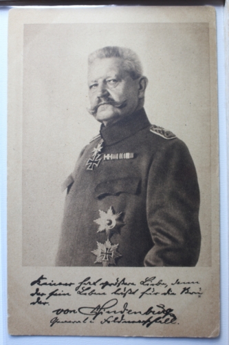 AK Deutschland Generalfeldmarschall v. Hindenburg ungebraucht #PD435