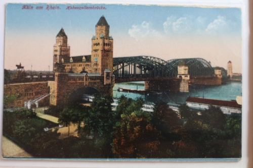 AK Köln Hohenzollernbrücke ungebraucht #PD561