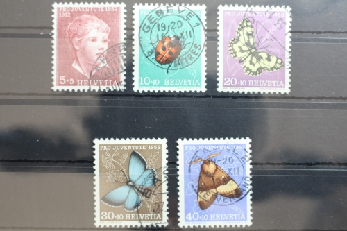 Schweiz 575-579 gestempelt
