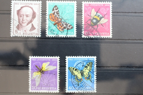 Schweiz 602-606 gestempelt