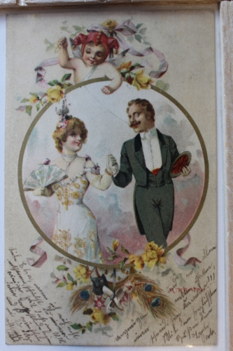AK Deutschland Grußkarte 1901 gebraucht #PD643