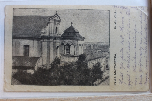 AK Rawa Mazowiecka Parafin Kirche gebraucht #PD642