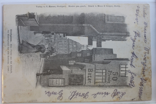 AK Deutschland Kirchgasse - im Hintergrund das alte Rathaus gebraucht #PD653