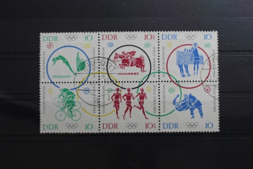 DDR 1039-1044 gestempelt als Sechserblock Olympische Spiele #SD592