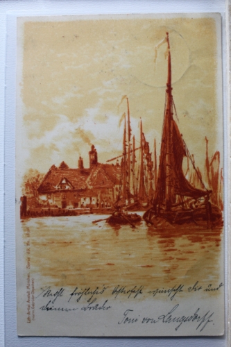 AK Deutschland Künstlerkarte 1901 gebraucht #PD811